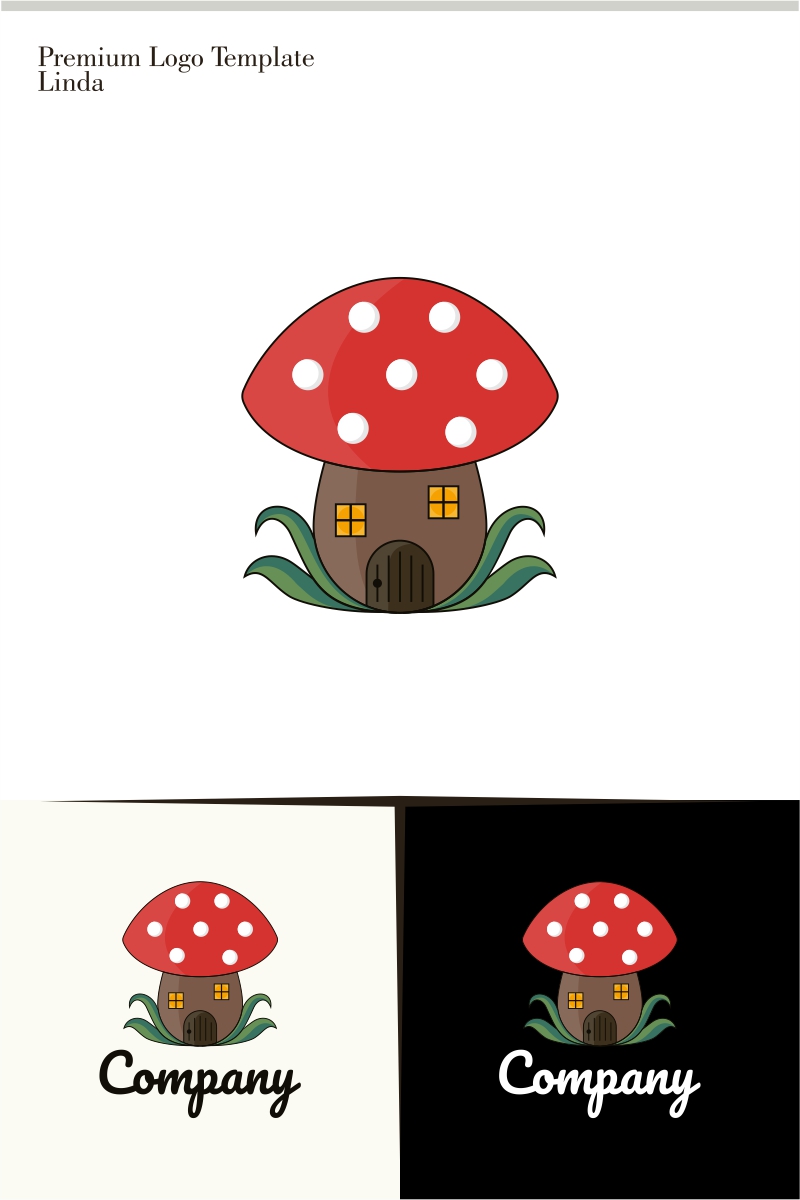 Mushroom House Logo Template