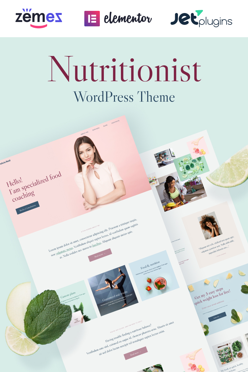 Healthera - Certified Nutritionist WordPress Theme