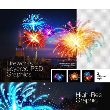 Fire Works Illustrations Templates 99748