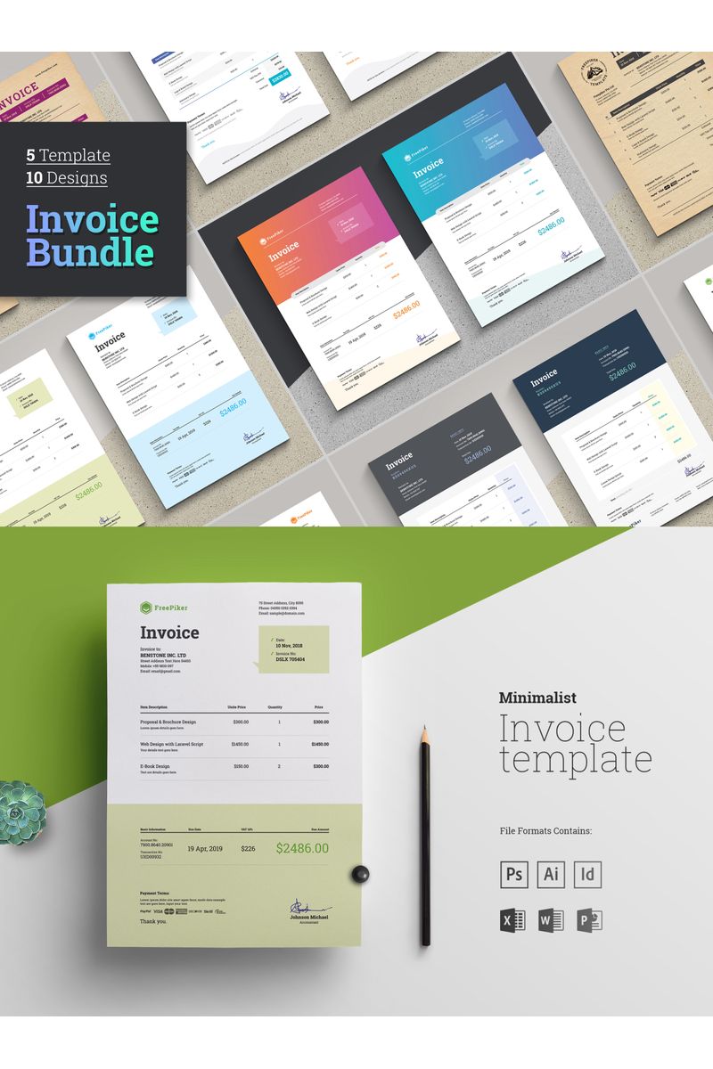 Excel Invoice Bundle | Save 80% - Corporate Identity Template
