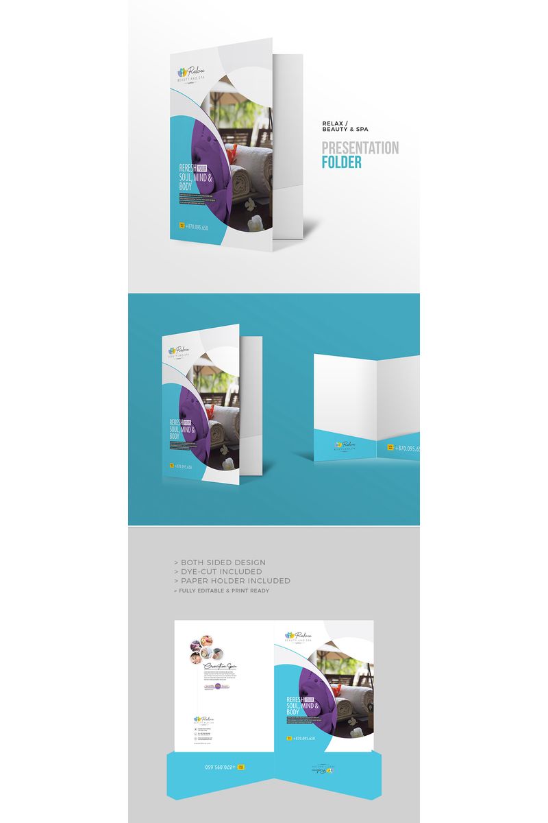 Relax & Spa Presentation Folder - Corporate Identity Template