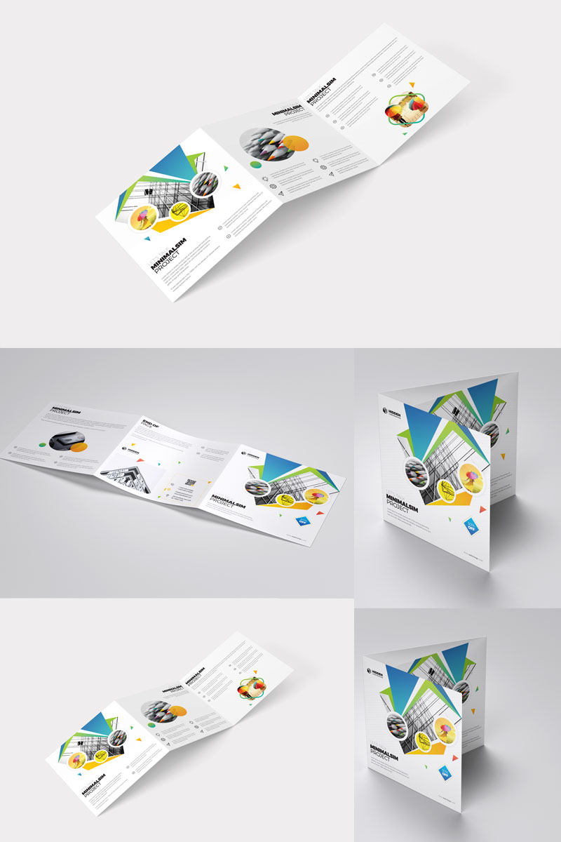 Square Color Tri-Fold Brochure - Corporate Identity Template