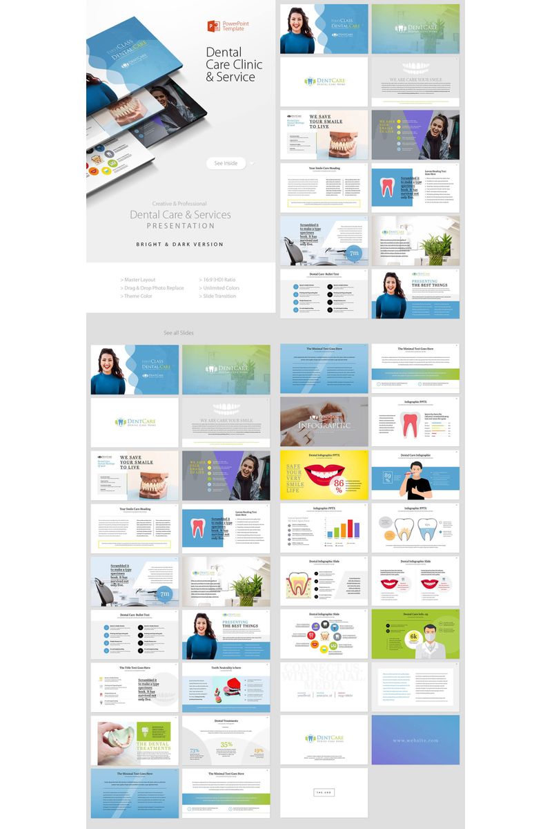 Dental Care Clinic Dentist Service PowerPoint template