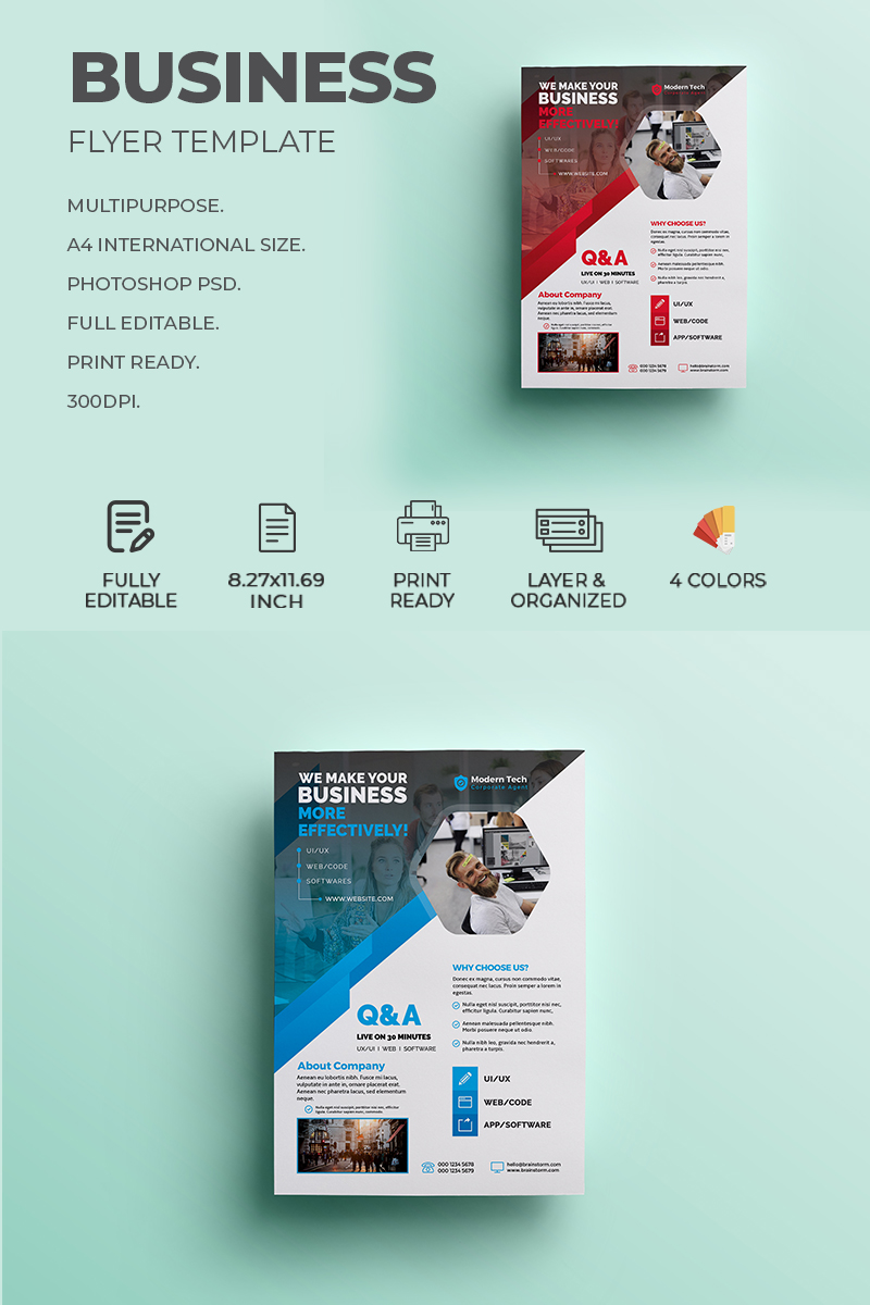 4 Color Business Flyer - Corporate Identity Template