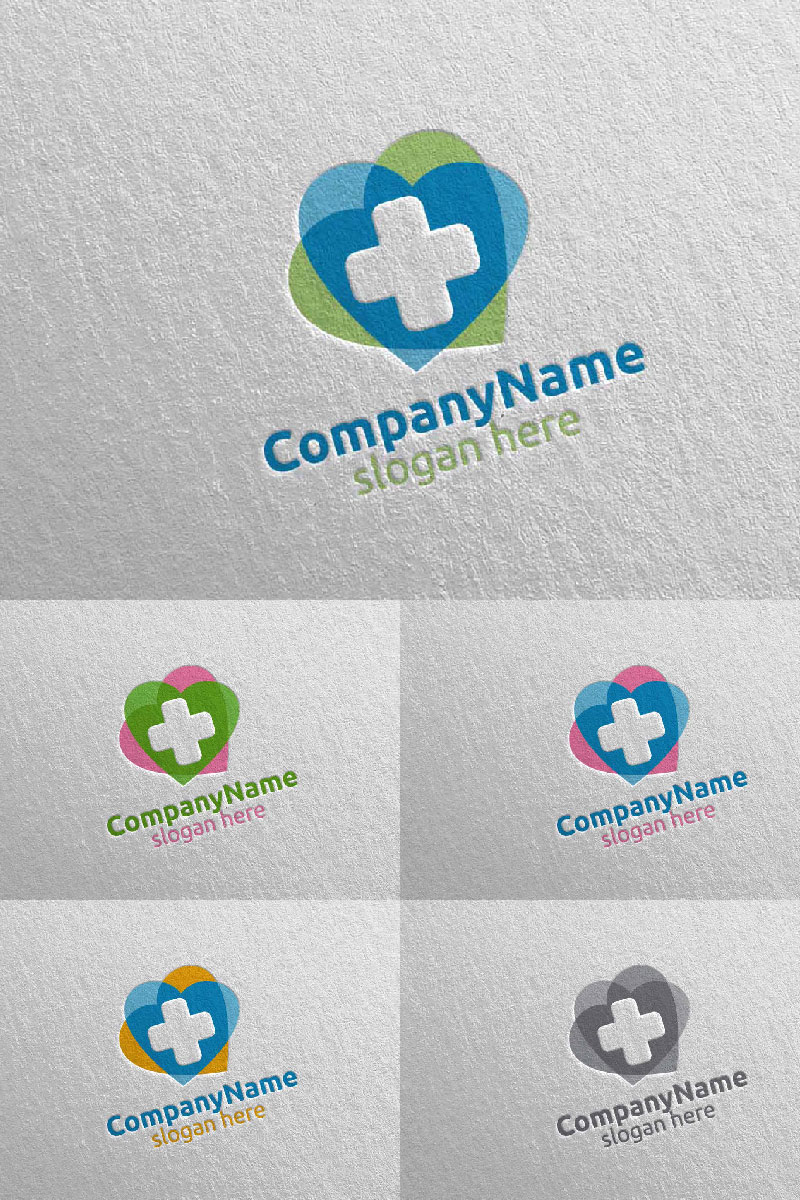 Love Cross Medical Hospital Design 43 Logo Template