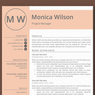 Professional Project Resume Templates 99941