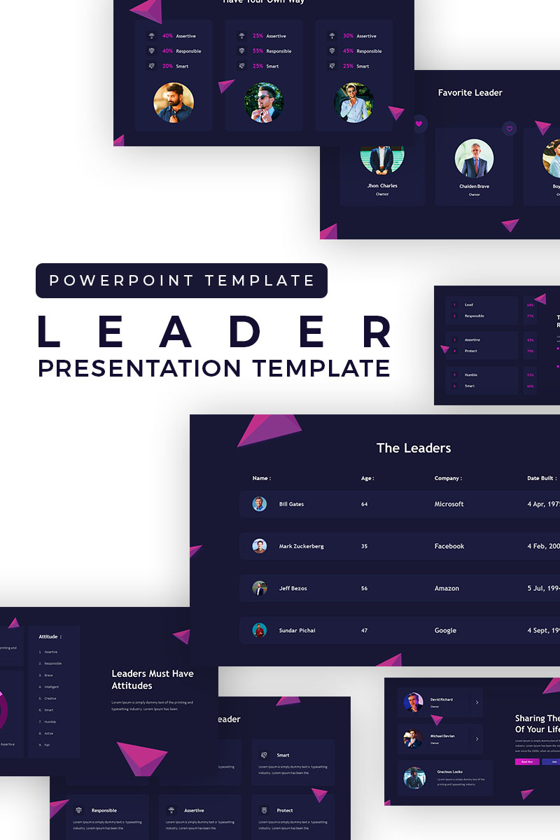 Leadership Presentation PowerPoint template