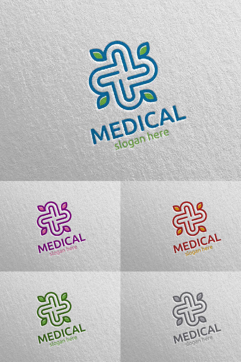 Natural Cross Medical Hospital 80 Logo Template
