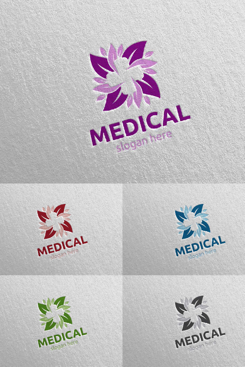 Natural Cross Medical Hospital 78 Logo Template